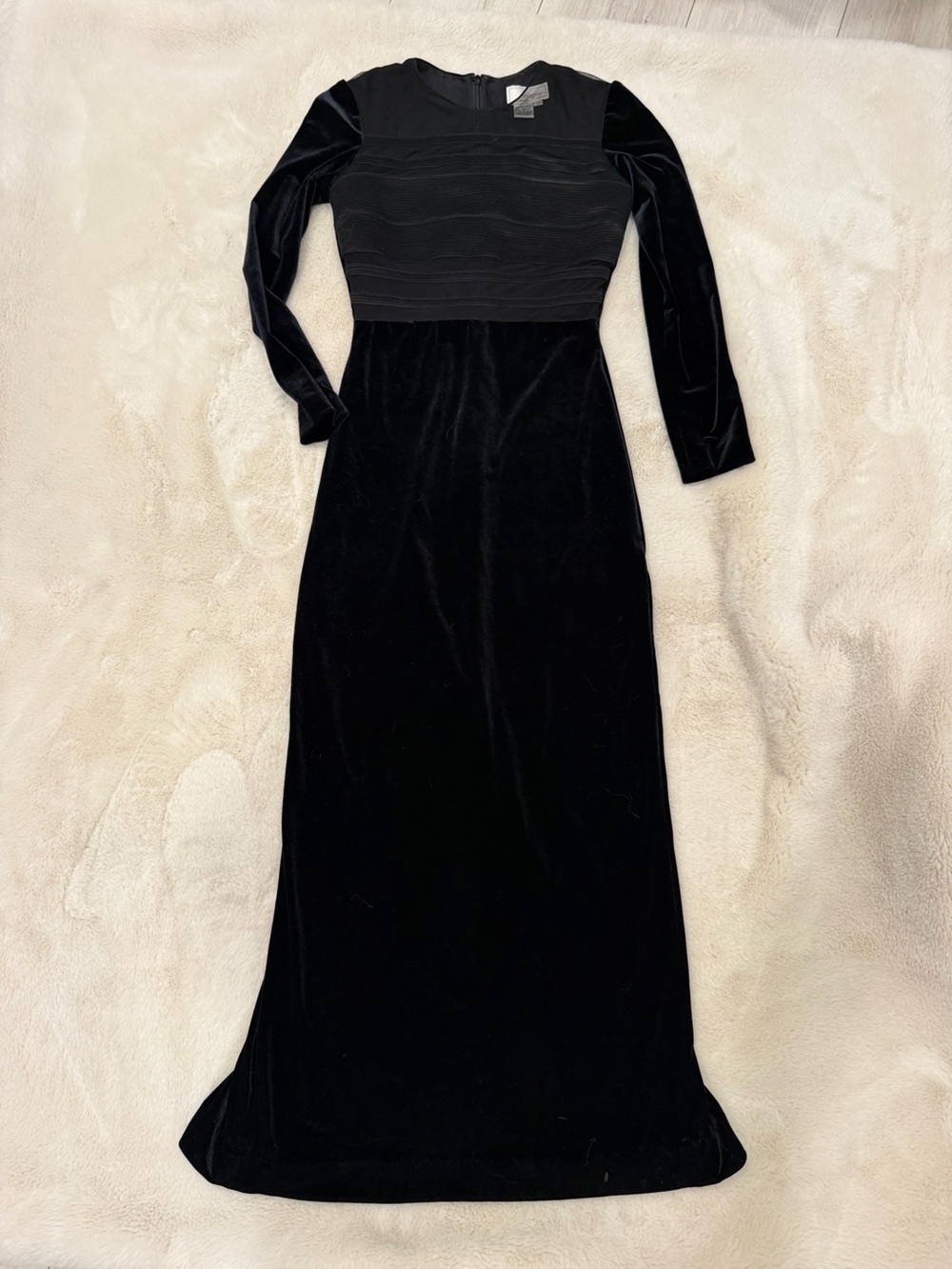 Warren Elegant Black Velvet Women's Dress